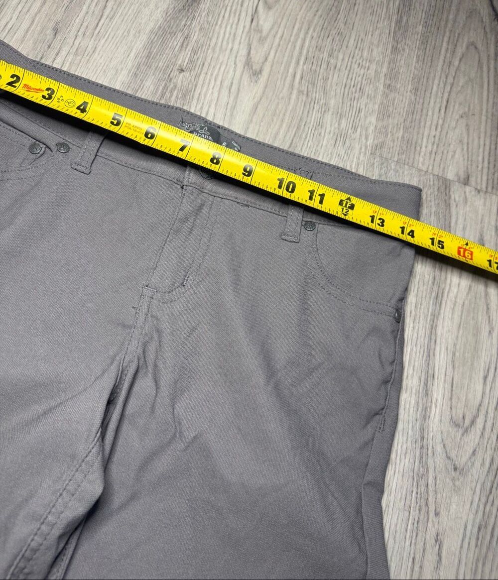 Prana Brenna Zion Skinny Pants - Gray- Size 6- Pleated Knee- Moto style - Picture 10 of 10